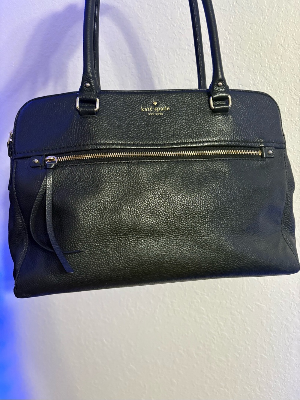 kate spade Black Leather Tote Bag